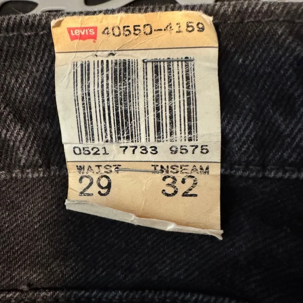1975 Levi's 550‎ Black Label Jeans Men's 29x32 Relaxed Fit Tapered USA Made New